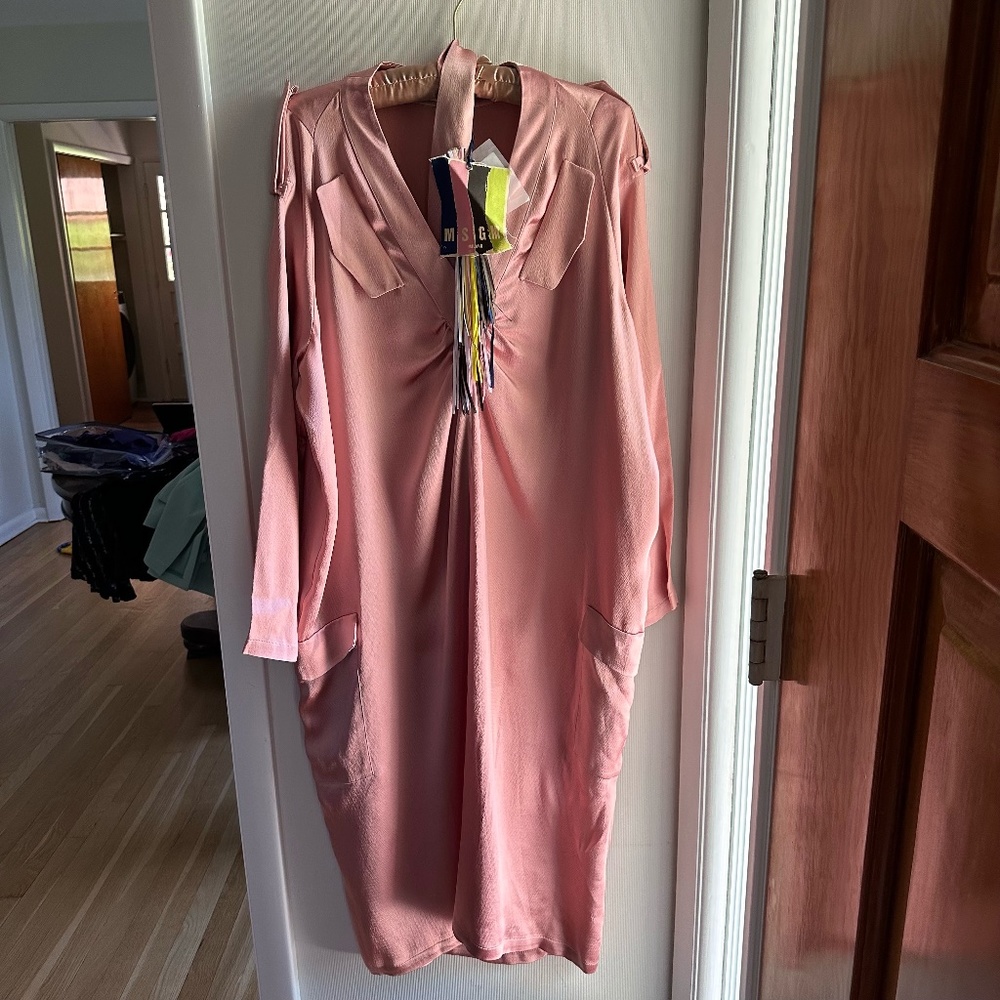MSGM Rose Acetate Dress NWT
